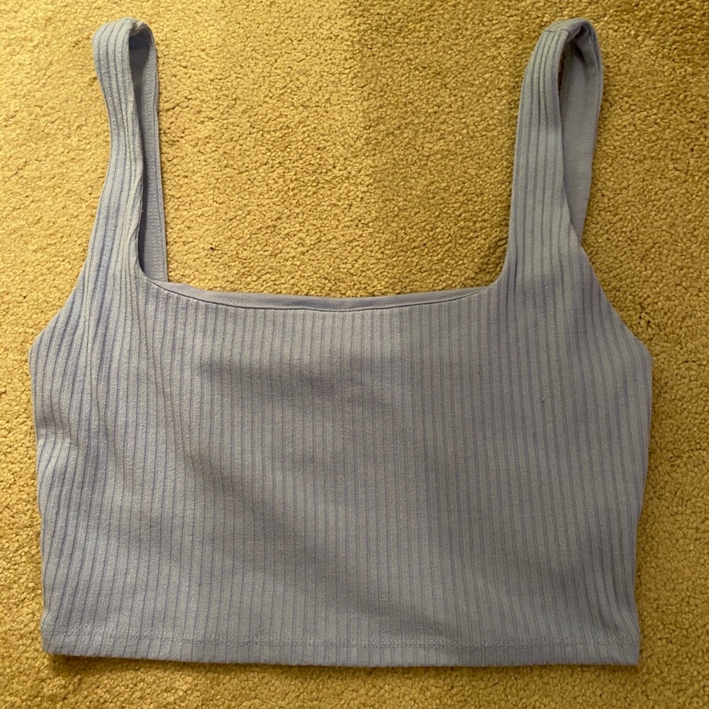 Blue crop top